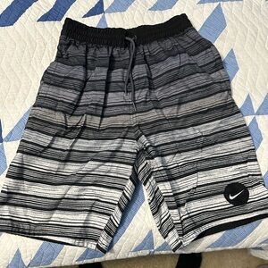 Nike Black and Gray Patterned Shorts